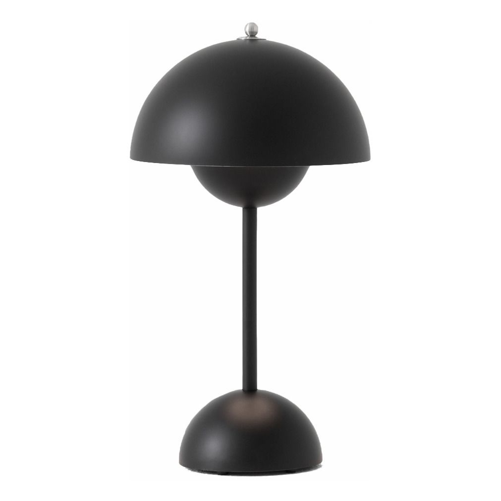 Flowerpot Portable Table Lamp Black- Product image n°0