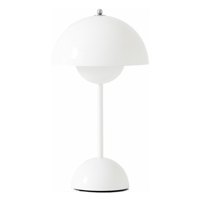 Lámpara de mesa portátil Flowerpot Blanco