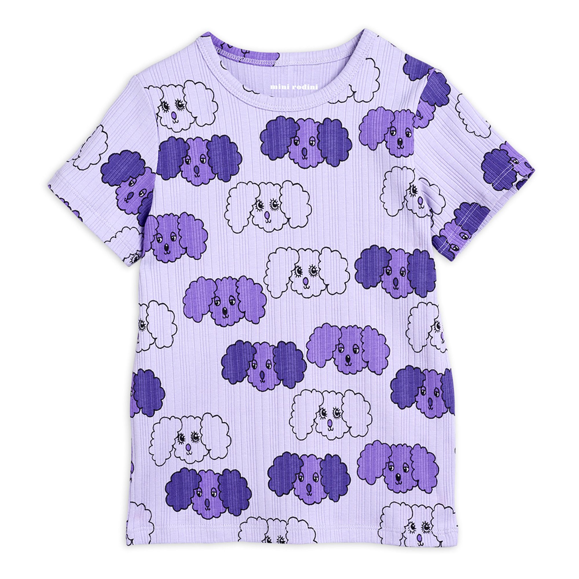 Mini Rodini - T-shirt Chien Coton Bio - Fille - Violet