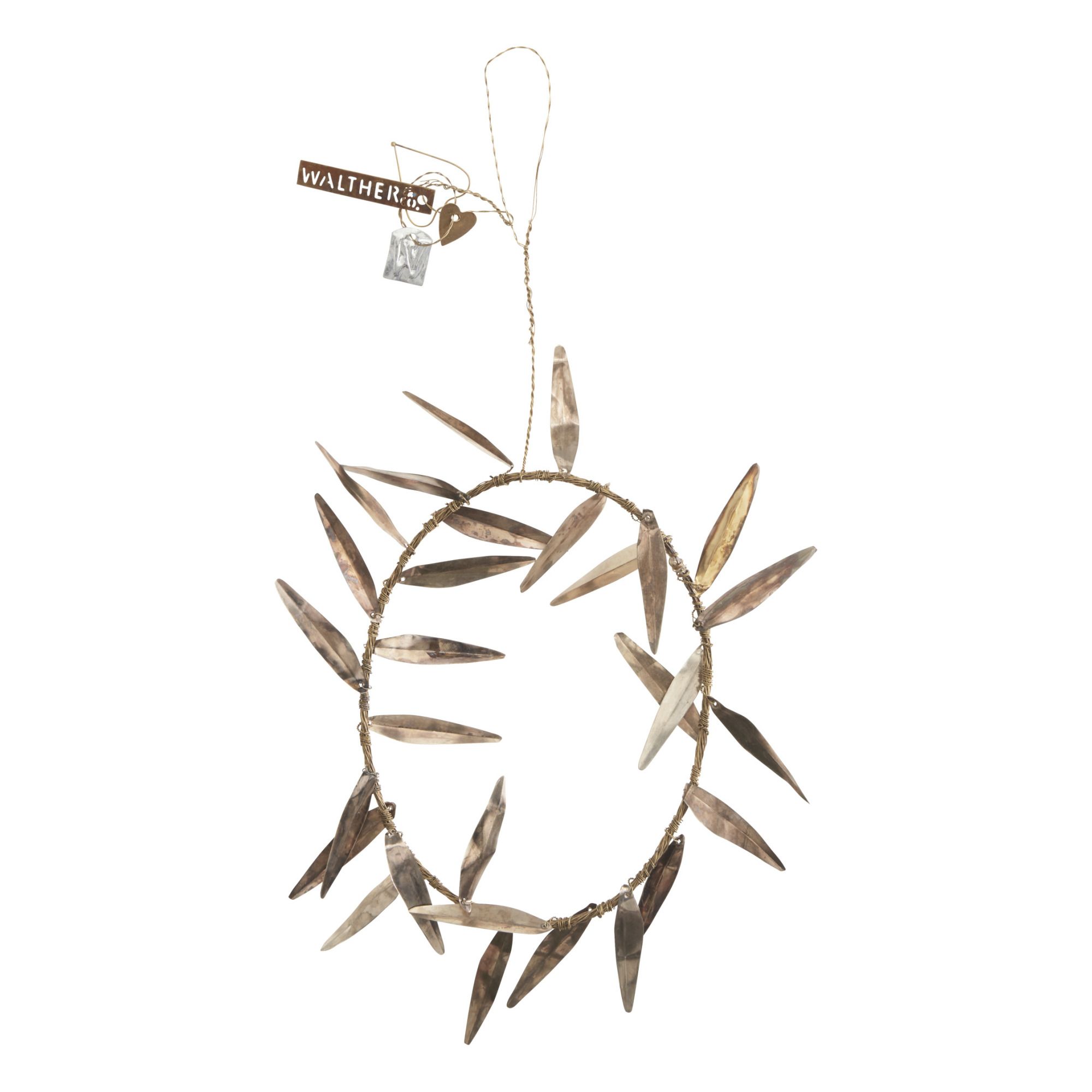 Walther & Co Decorative Hanging Olive Leaf Wreath Gold Smallable