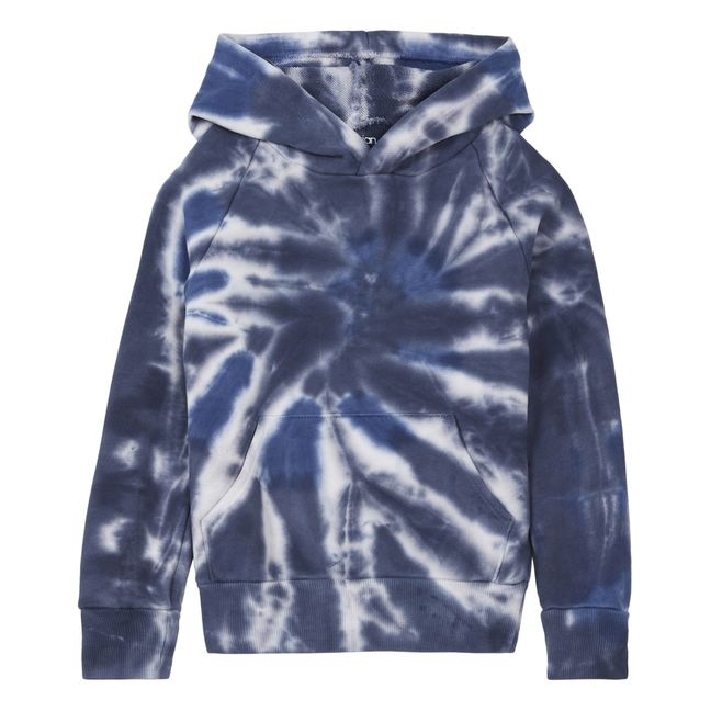 Sweatshirt mit Kapuze Tie&Dye | Petroleumblau