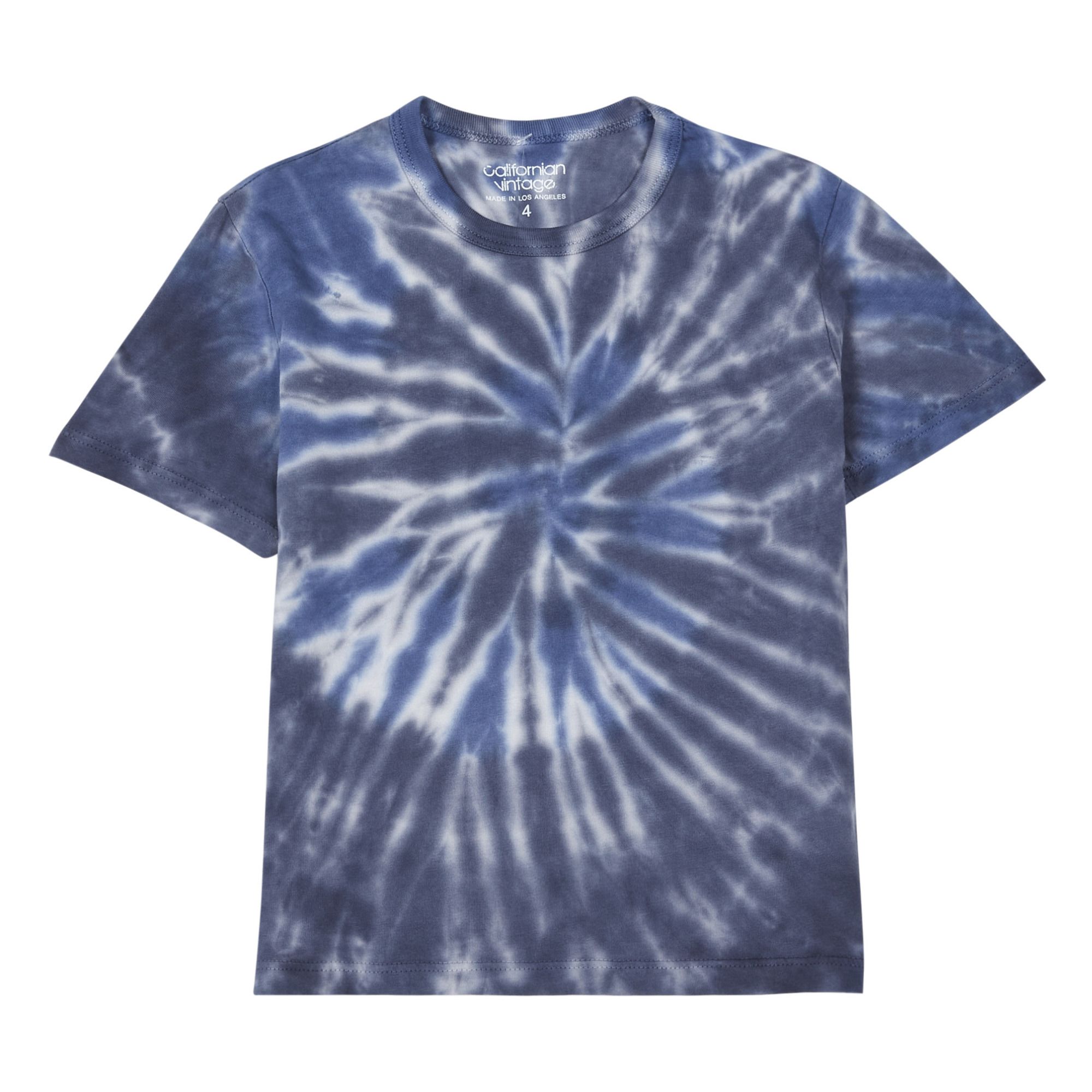 Californian Vintage - T-shirt Tie and Dye - Fille - Bleu pétrole