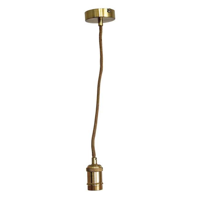 Pendant Light with Rope Cable Gold