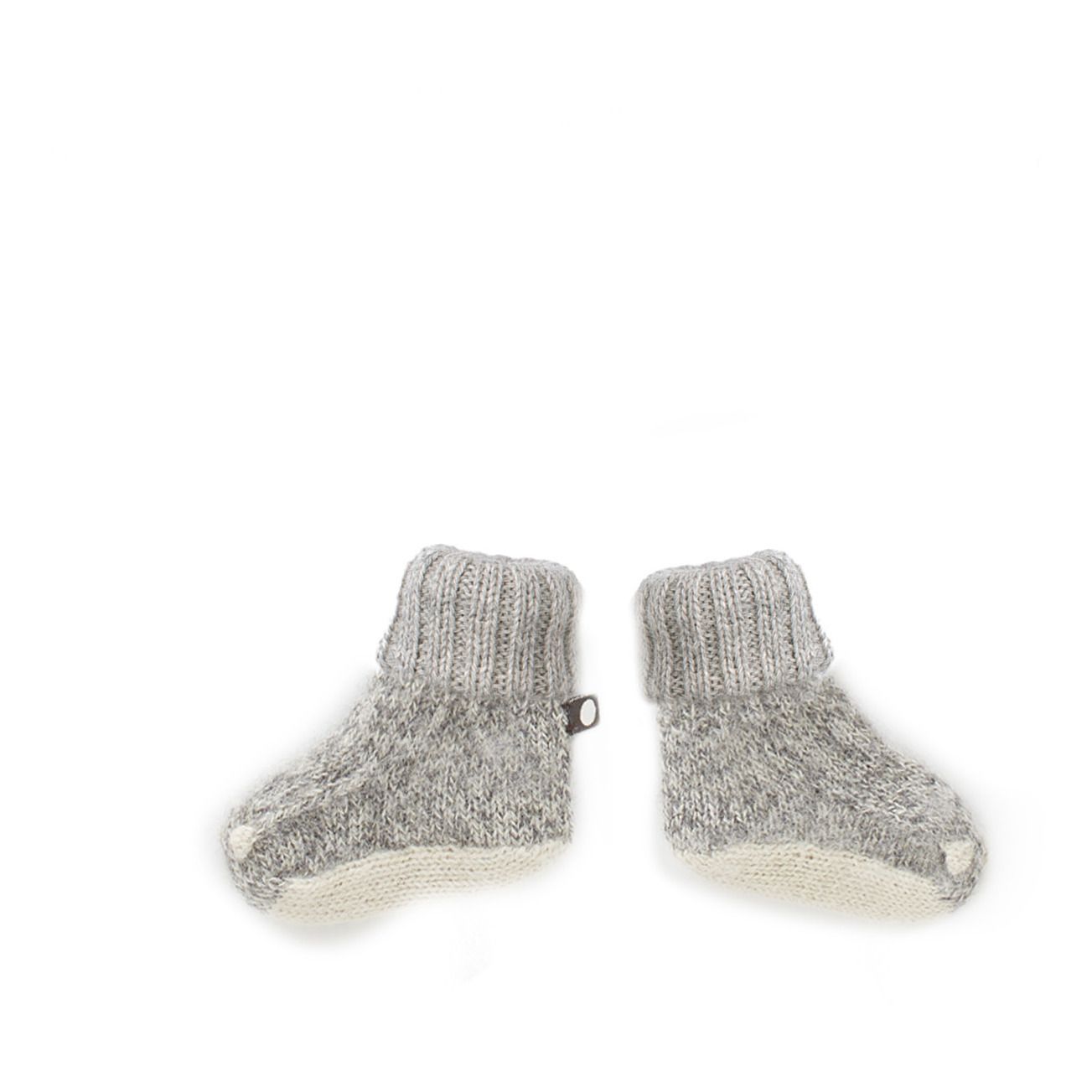 Oeuf NYC - Chaussons Baby Alpaga Bunny - Fille - Gris chiné