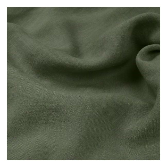Federa in lino lavato | Verde militare