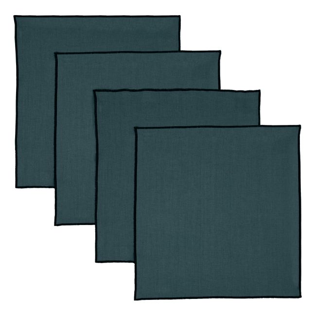 Serviette aus Leinen 4er-Set | Faded Blue