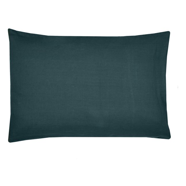 Washed linen pillowcase | Faded Blue