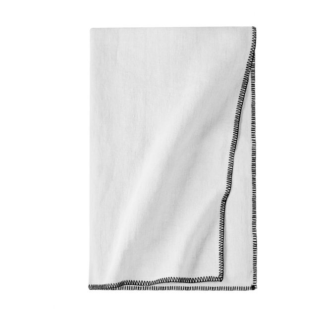 Mantel de Lino lavado y perfilado Blanco