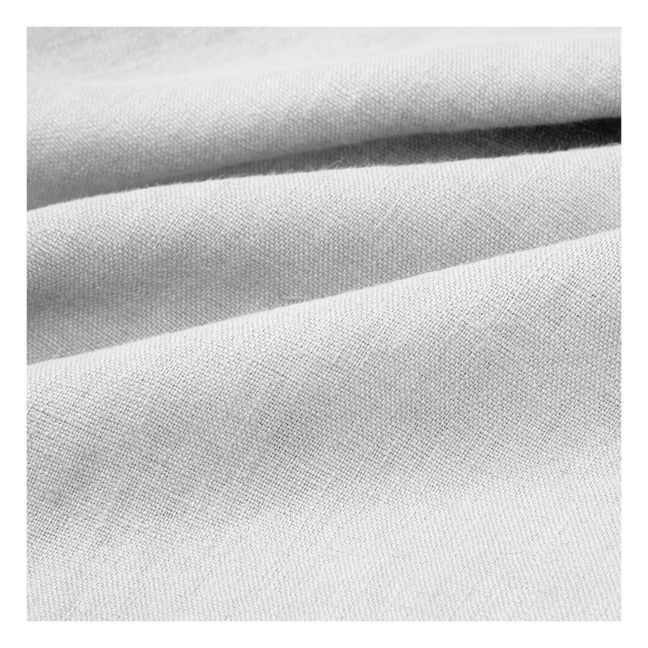 Oversewn washed linen tablecloth White