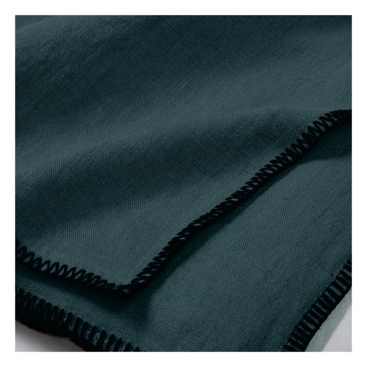Mantel de Lino lavado y perfilado | Azul apagado- Imagen del producto n°1