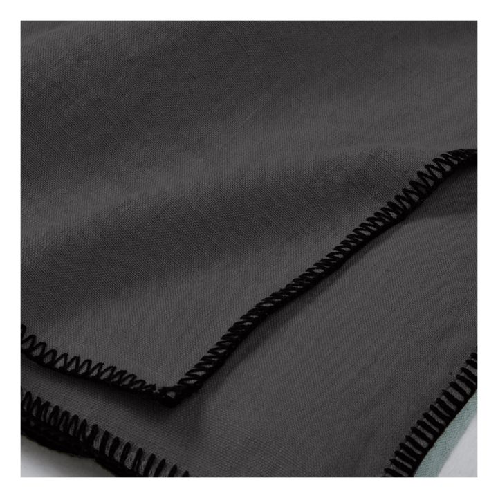 Mantel de Lino lavado y perfilado | Carbón- Imagen del producto n°1