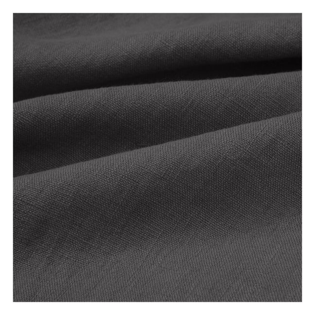 Oversewn washed linen tablecloth | Carbon