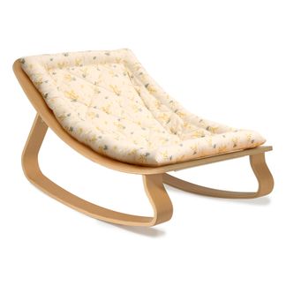 Levo Walnut Baby Bouncer X Mimosa By Garbo Friends Cream Charlie Levo Walnut Baby Bouncer X Mimosa By, Leather Baby Rocking Chair