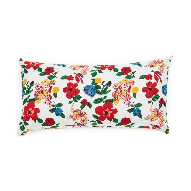 Hibiscus printed cushion