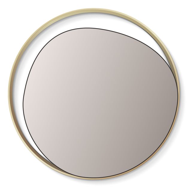 Spiegel Ellipse aus Glas und Messing - D50 cm | Rotgold