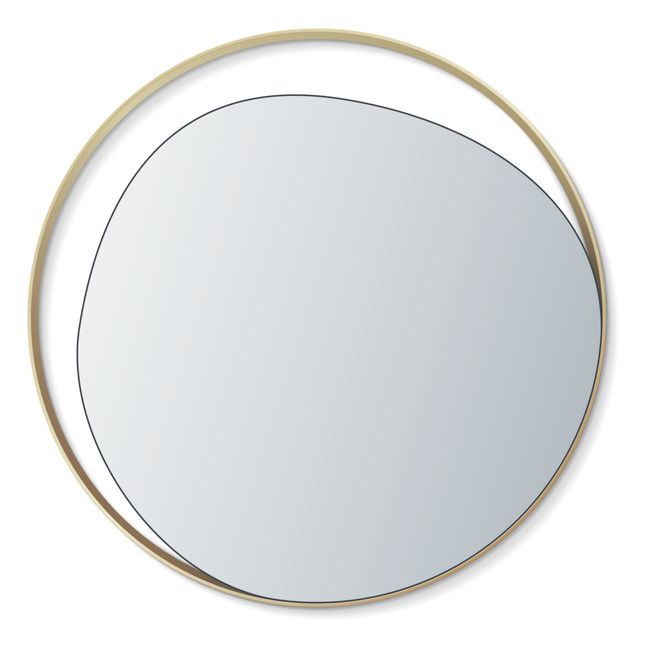 Miroir Ellipse en verre et laiton - D80 cm | Laiton