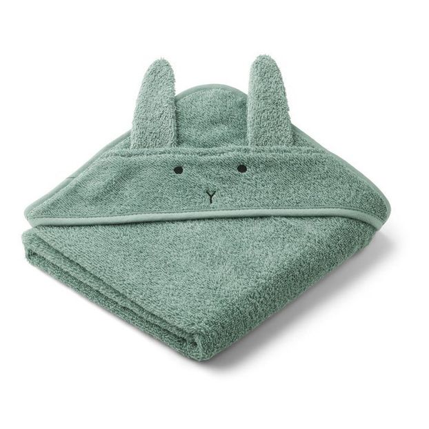 Cape De Bain Albert Lapin En Eponge De Coton Bio Vert Liewood Design Bebe Smallable