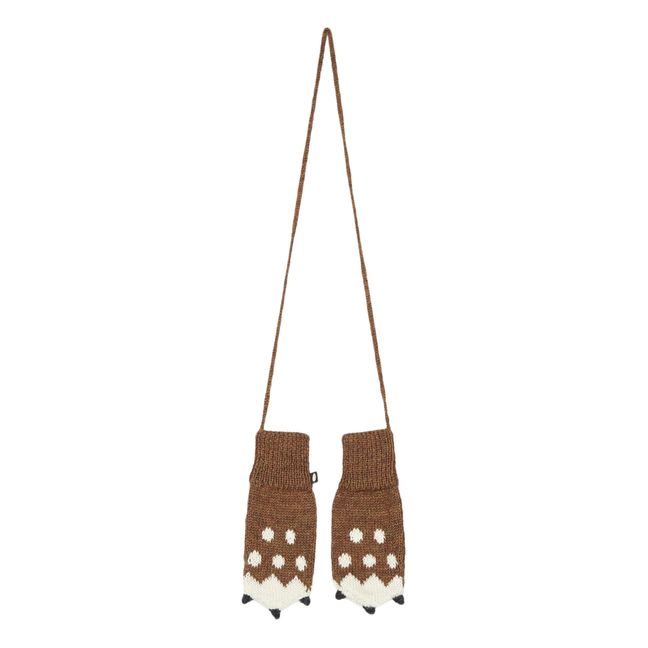 Guanti bambi da bambino in lana d'alpaca | Marrone