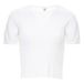 T-shirt 90's Ribbed Cap Sleeve Bianco- Miniatura del prodotto n°0
