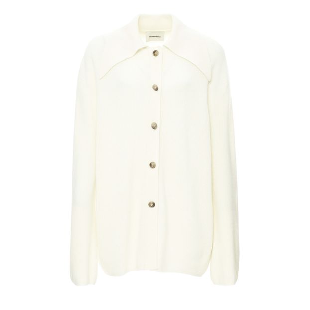 wool cream cardigan