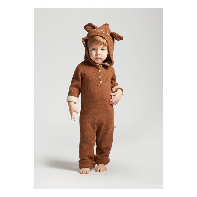 Tutina bambi da bambino in lana d'alpaca | Marrone