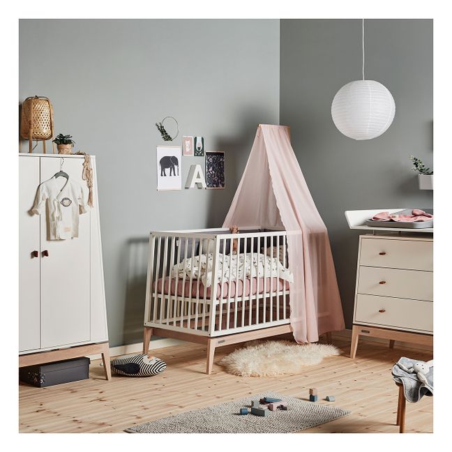 Babybett-Schleier Linea | Rosa