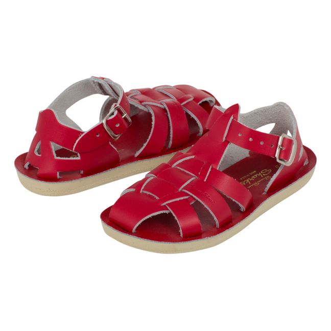 Sandalias de cuero impermeable Shark | Rojo