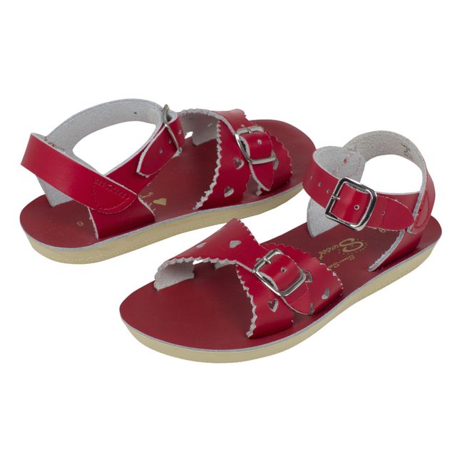 Sandalias de cuero impermeable Sweetheart | Rojo