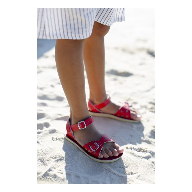 Sandalias de cuero impermeable Sweetheart | Rojo