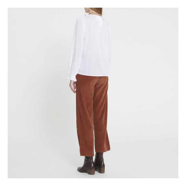 Blouse Cafeine Coton Bio | Blanc