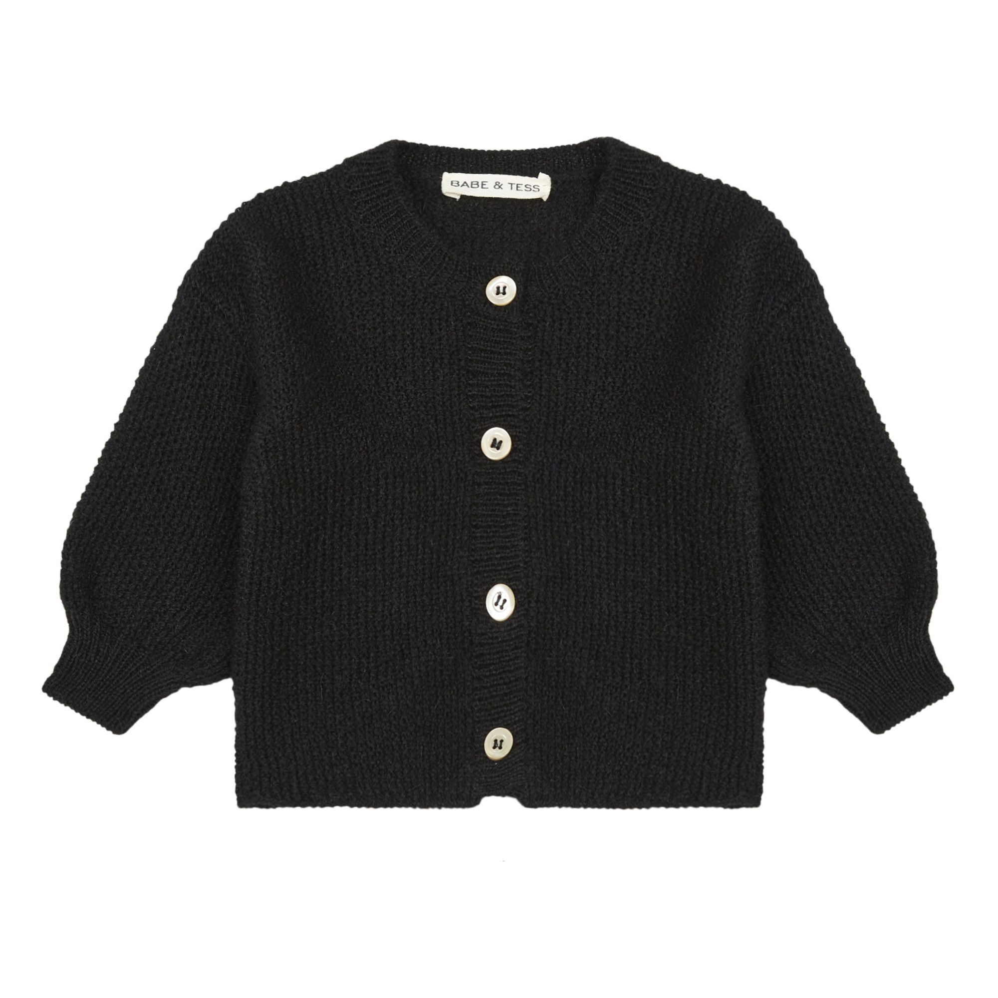 Babe & Tess - Cardigan Alpaga et Mérinos - Fille - Noir