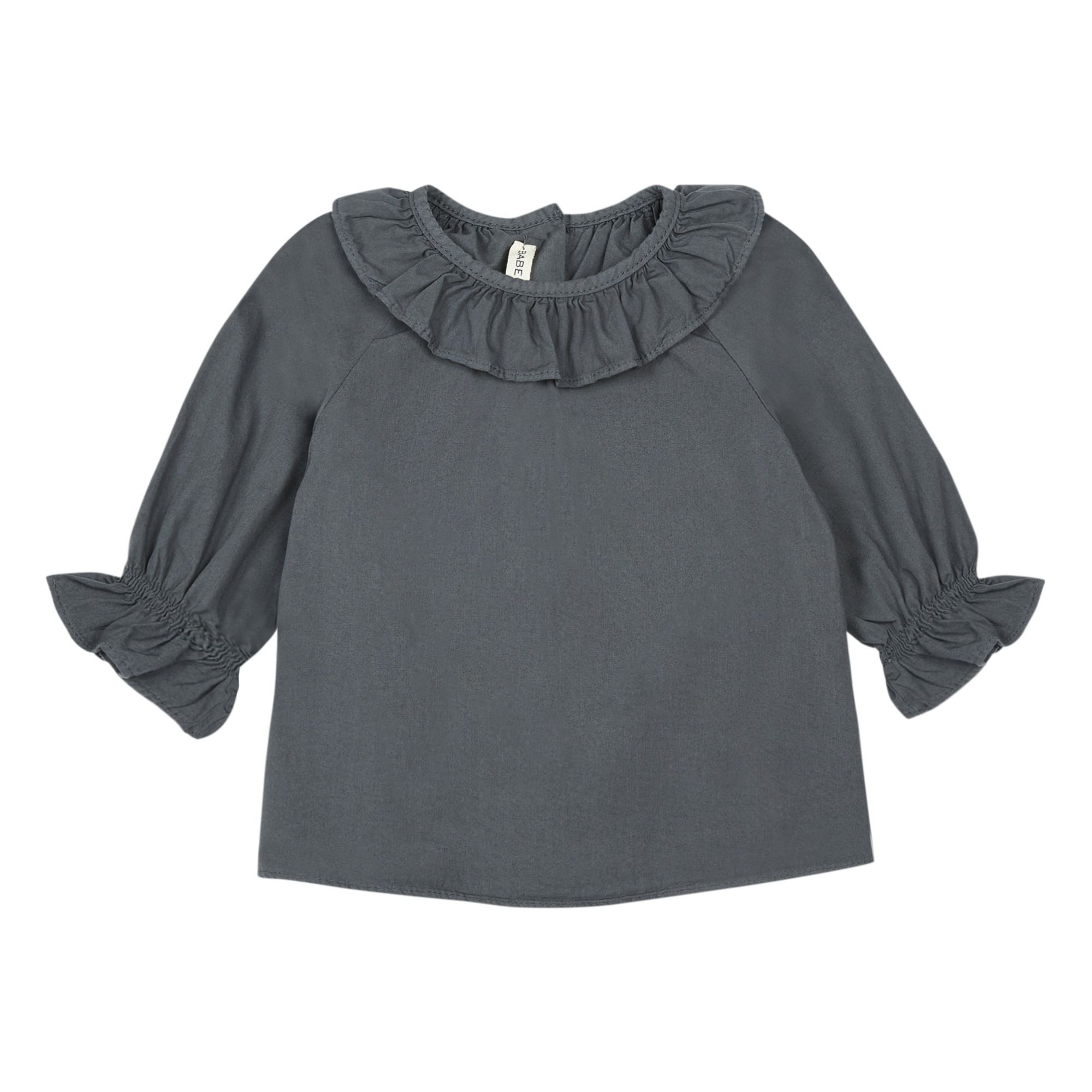 Babe & Tess - Blouse Collerette - Fille - Gris anthracite