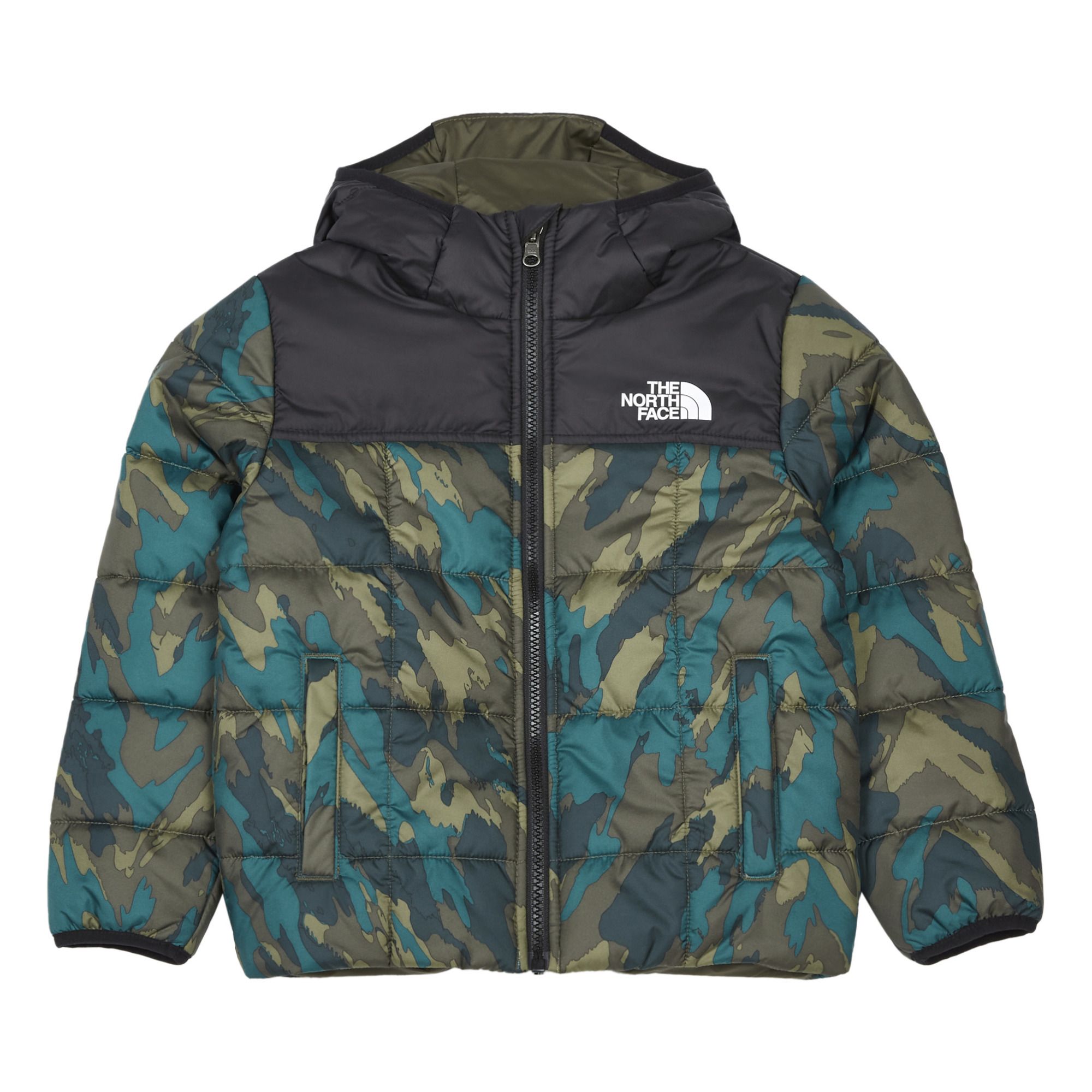 Camo Perrito Reversible Down Jacket Khaki The North Face Fashion