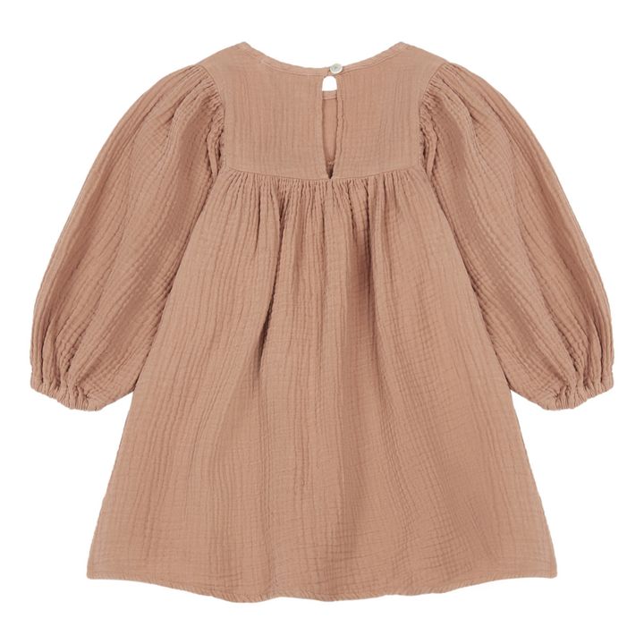 Soor Ploom Clémentine Muslin Cotton Dress Pale pink Smallable