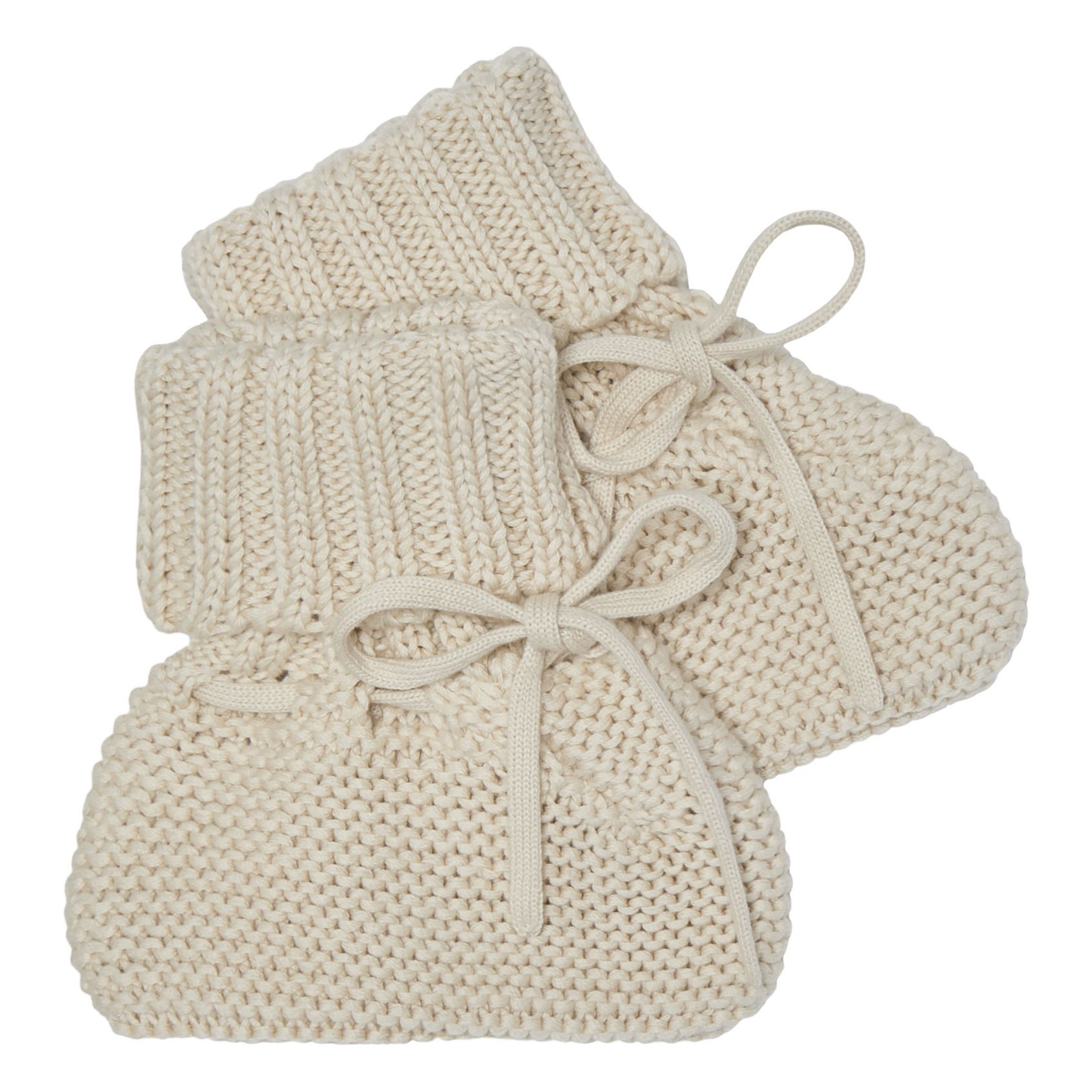 FUB - Chaussons Coton Bio - Fille - Ecru