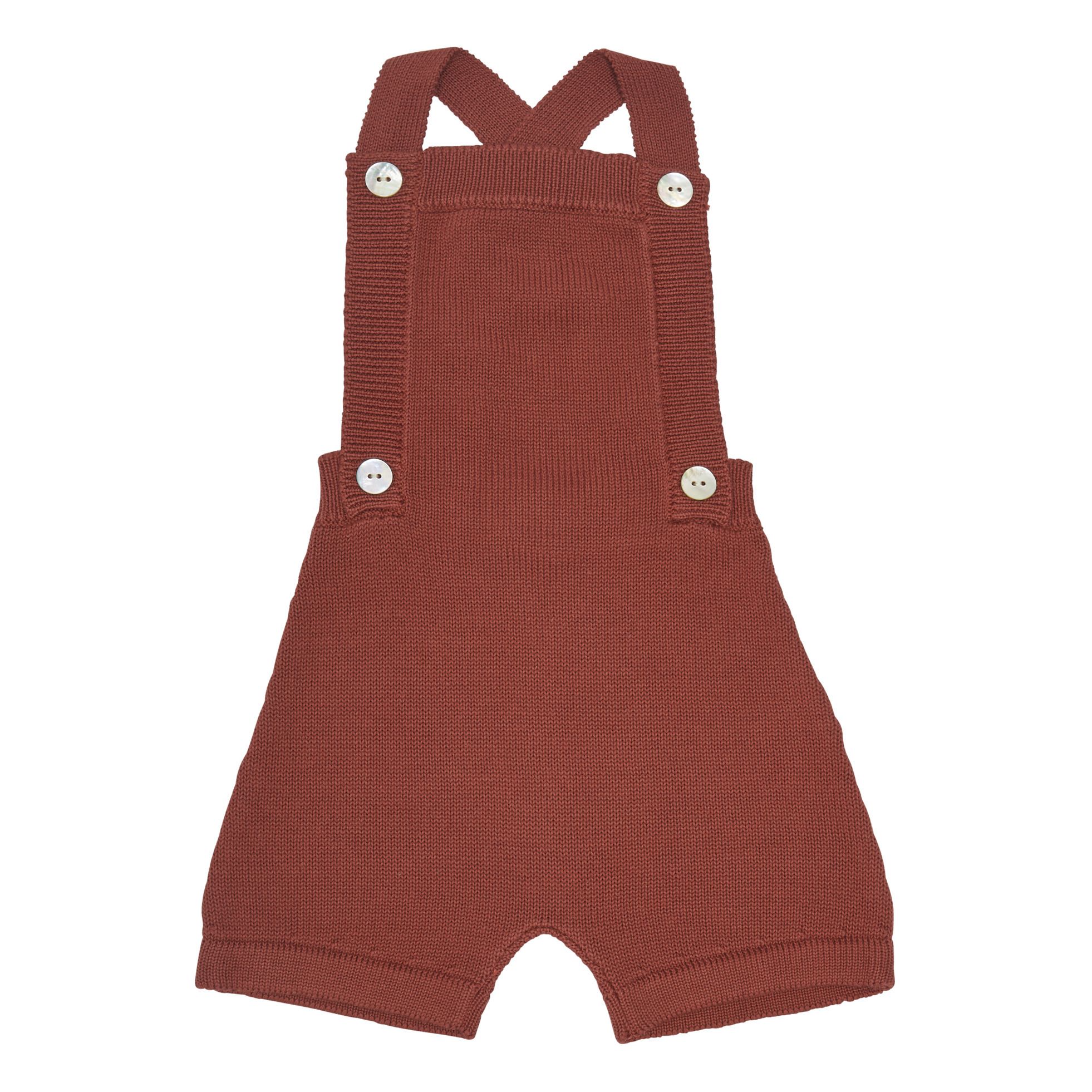 FUB - Salopette Unie Coton Bio - Fille - Rouge