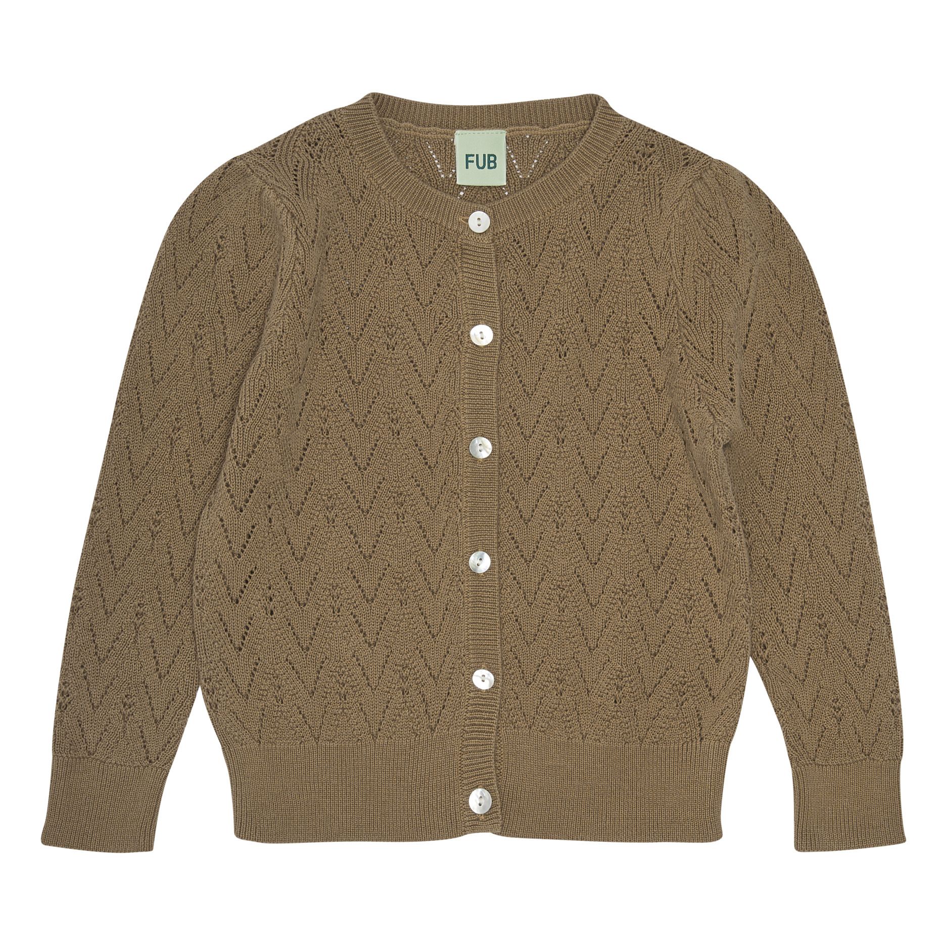 cotton pointelle cardigan