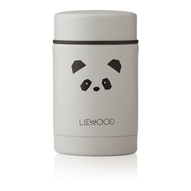 Liewood - Porta-pranzo termico Nadja Panda - Grigio chiaro