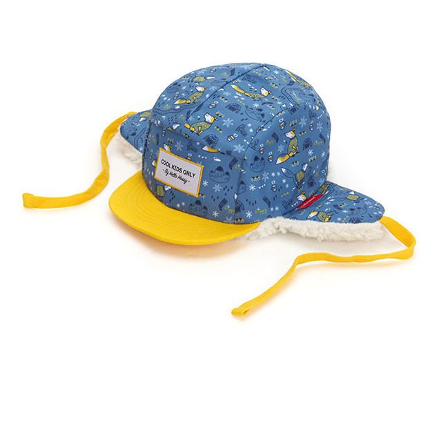 Cappello con pelo Fox Blu Hello Hossy Moda Bebè, Bambino