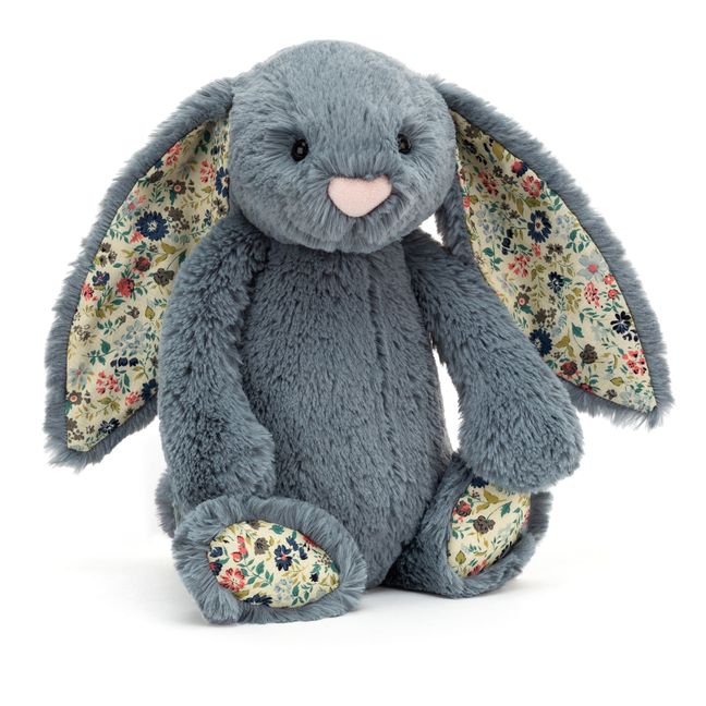 Blossom Rabbit Soft Toy | Grey blue