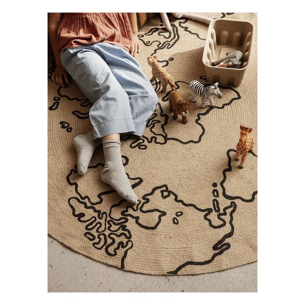 Ferm Living Kids - Tapis rond Monde (Ferm Living Kids) - Couverture