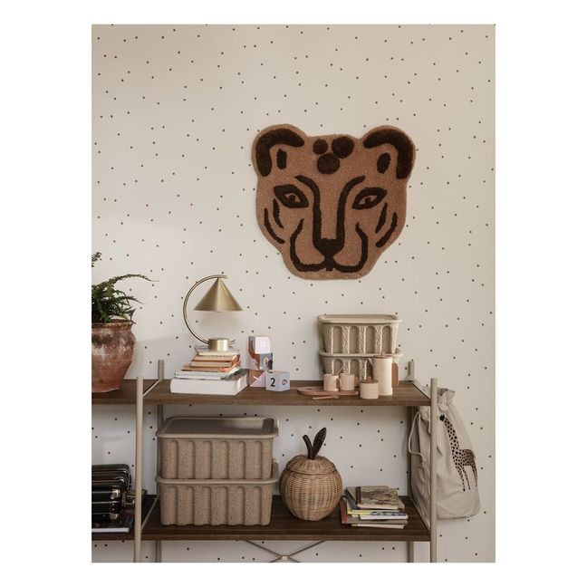 Tapis tufté tête de léopard | Marron
