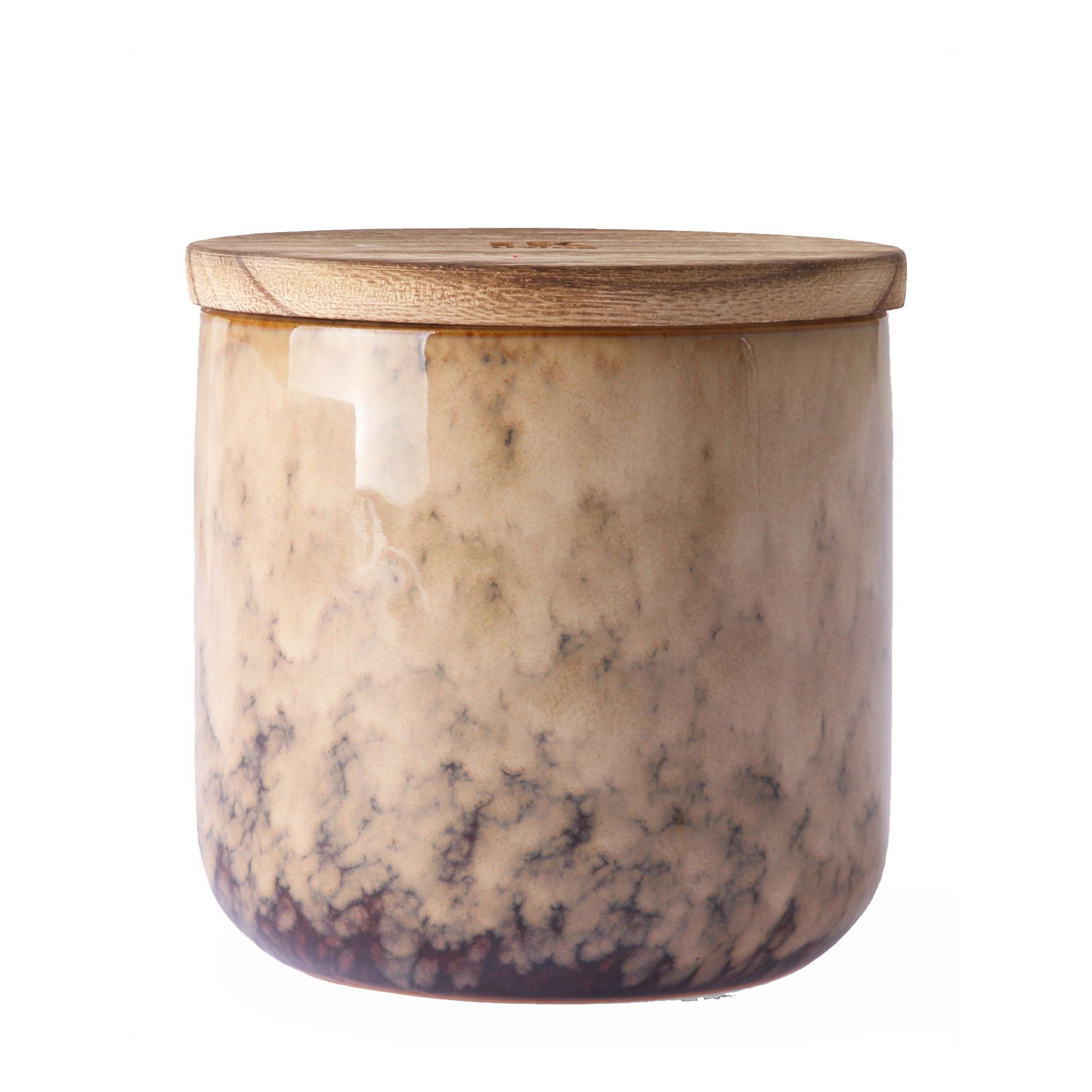 HKliving - Bougie Casa fruits en céramique - Beige