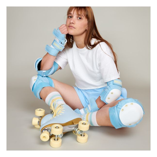 Schutzausrüstung für Rollerskates - 3er-Set Blassblau