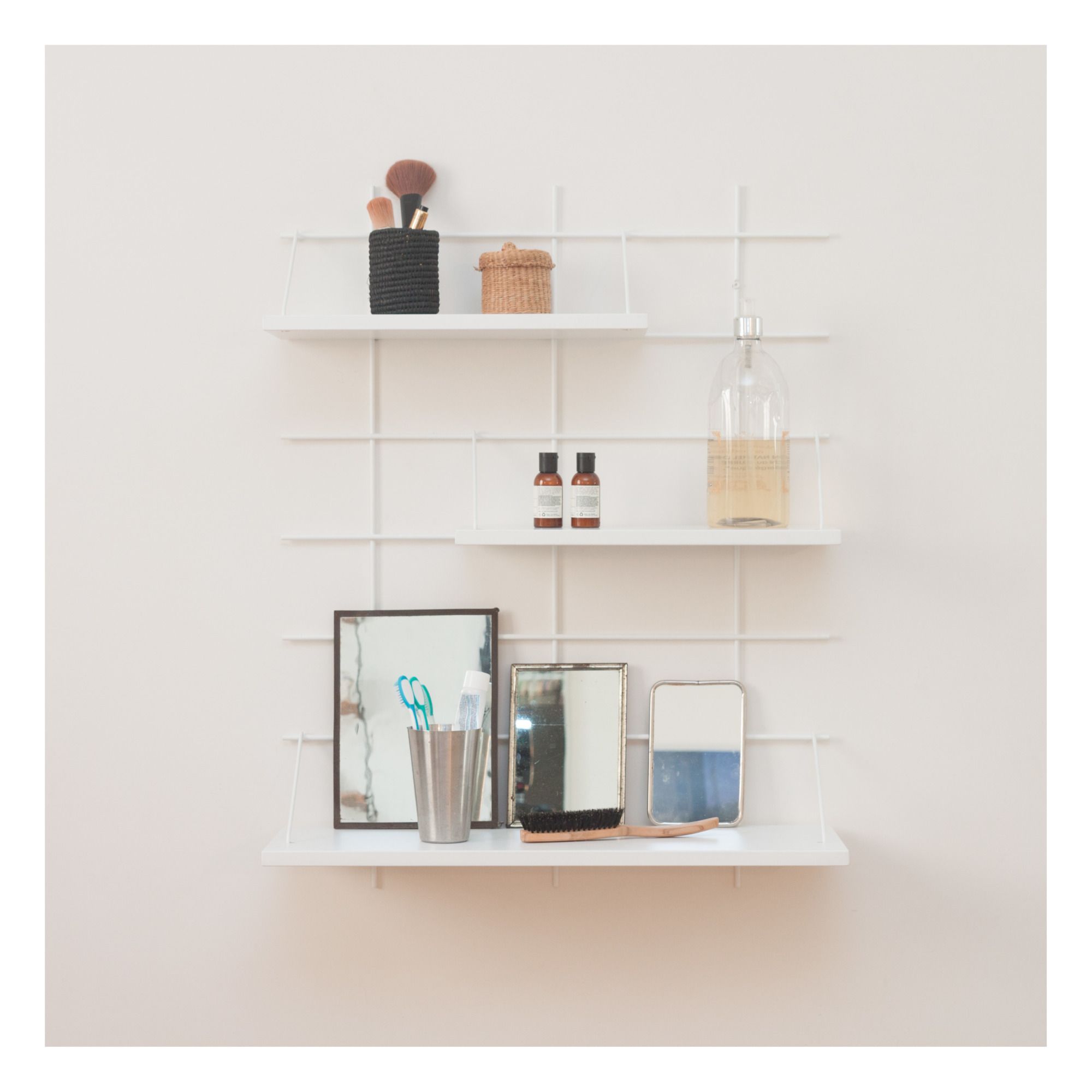 Gassien - Etagère 3 Ines base blanche - Blanc