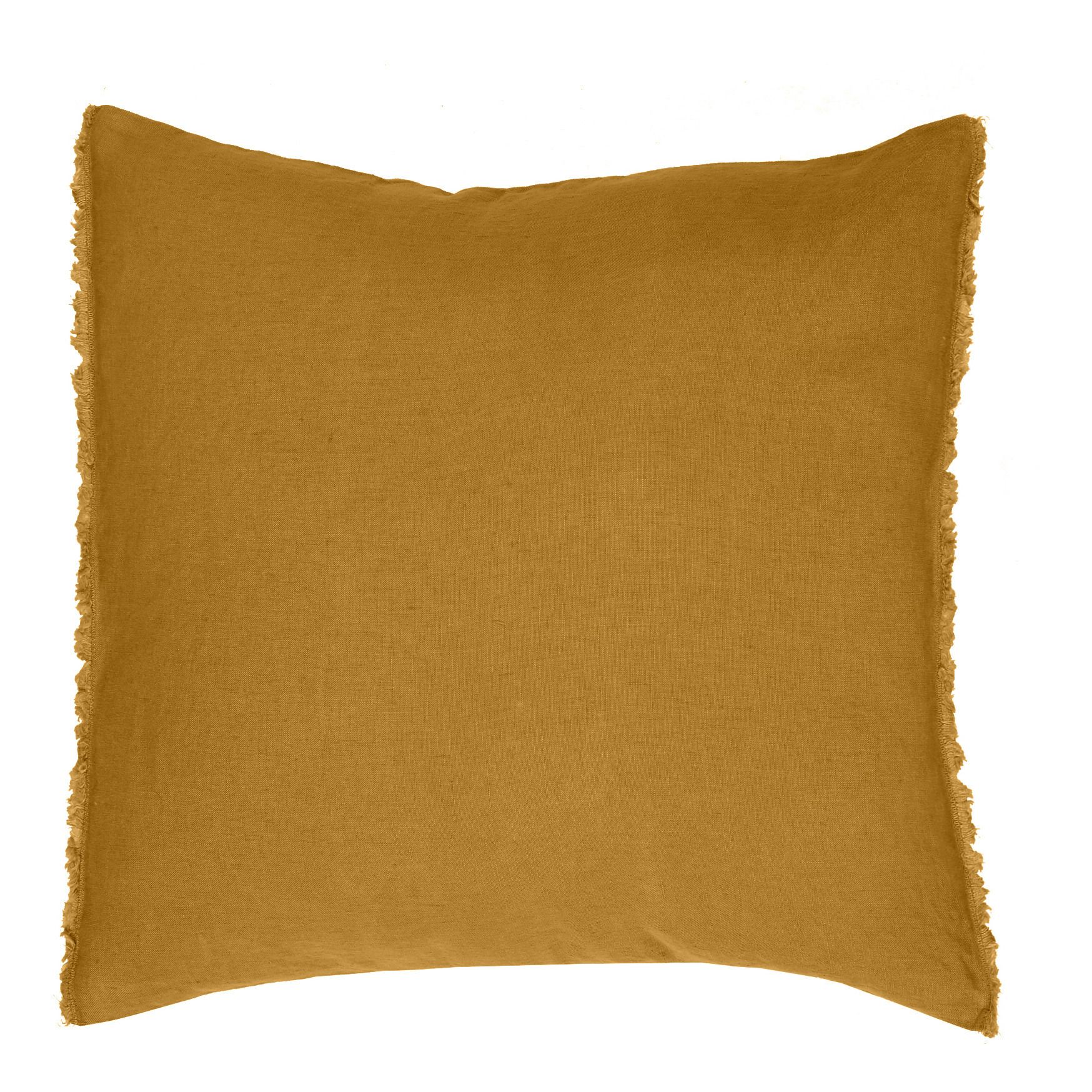 Communauté de biens - Housse de coussin en lin lavé - Chamois