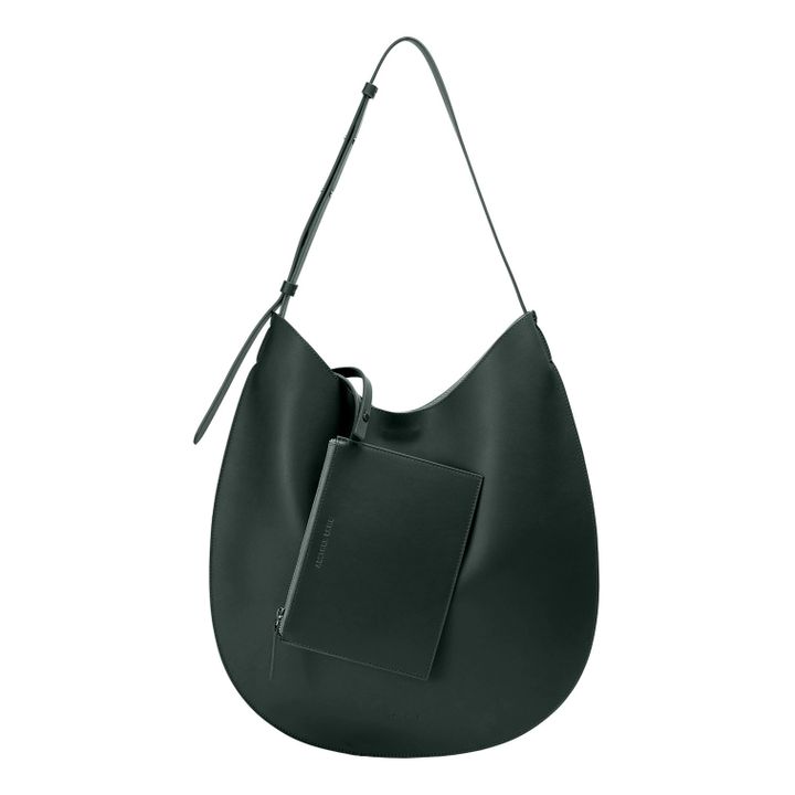 Flat Hobo Shoulder Bag in Black Aesther Ekme