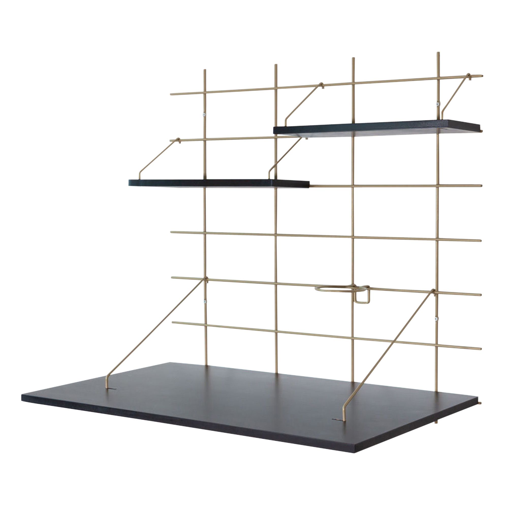 Gassien - Bureau Nina base laiton - Noir