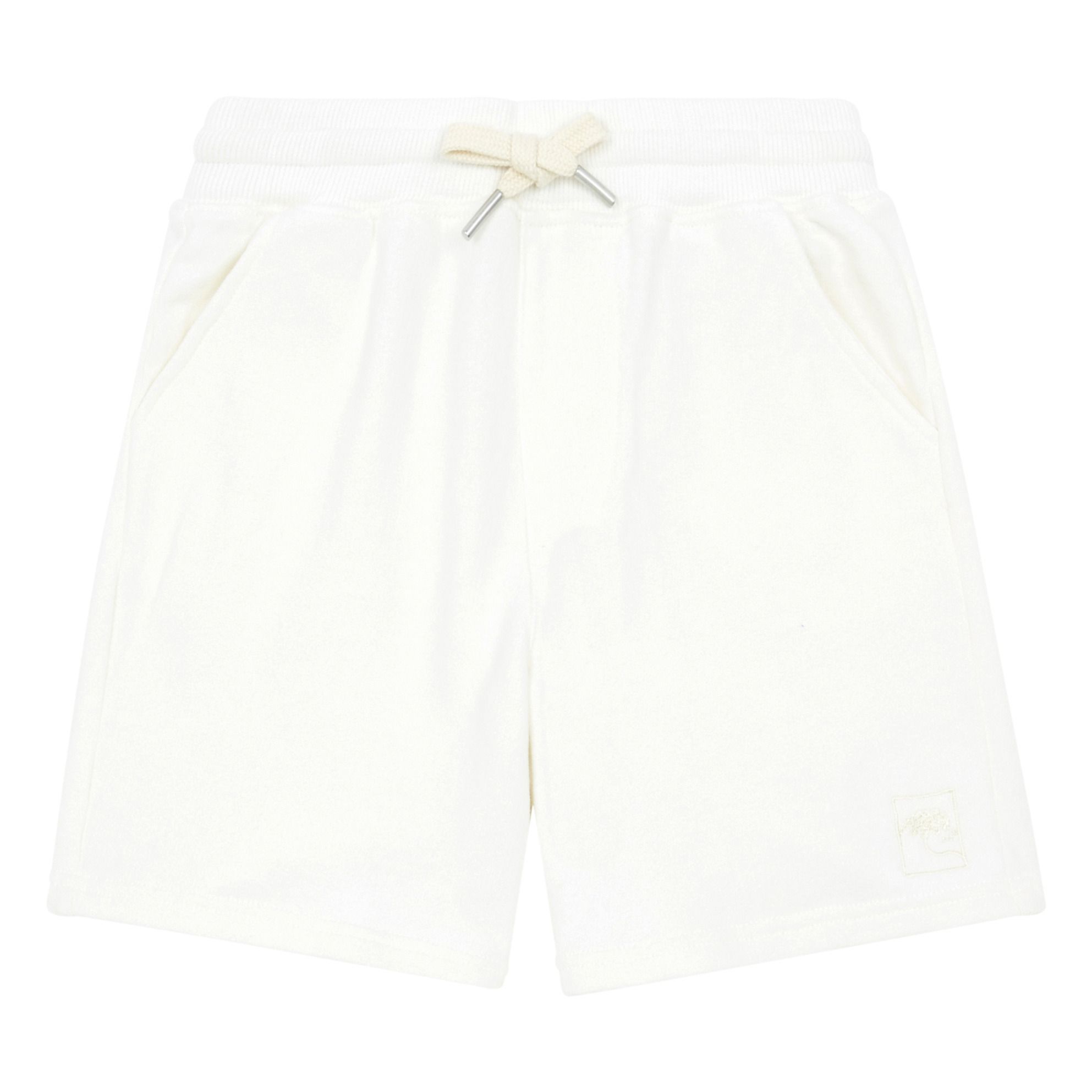 Hundred Pieces - Short Brodé Coton Bio - Garçon - Blanc cassé