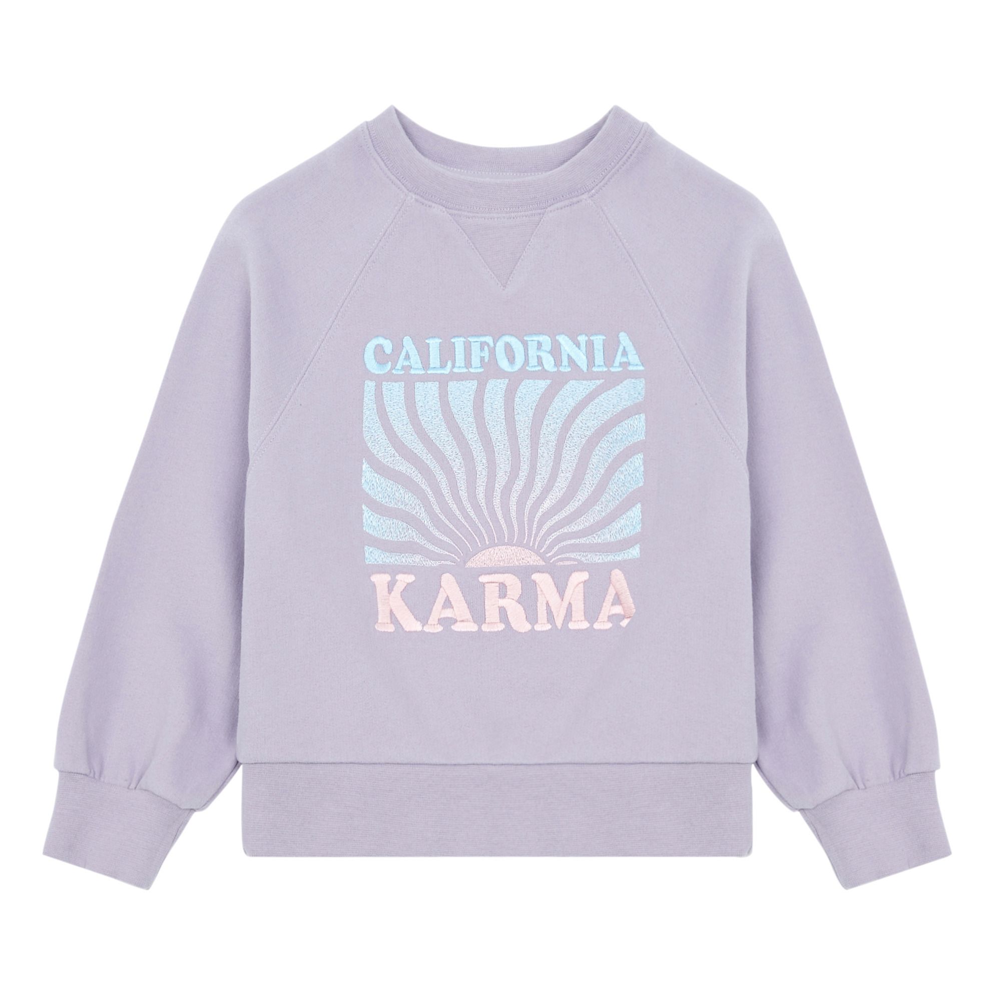 Hundred Pieces - Sweatshirt California Coton Bio - Fille - Lavande